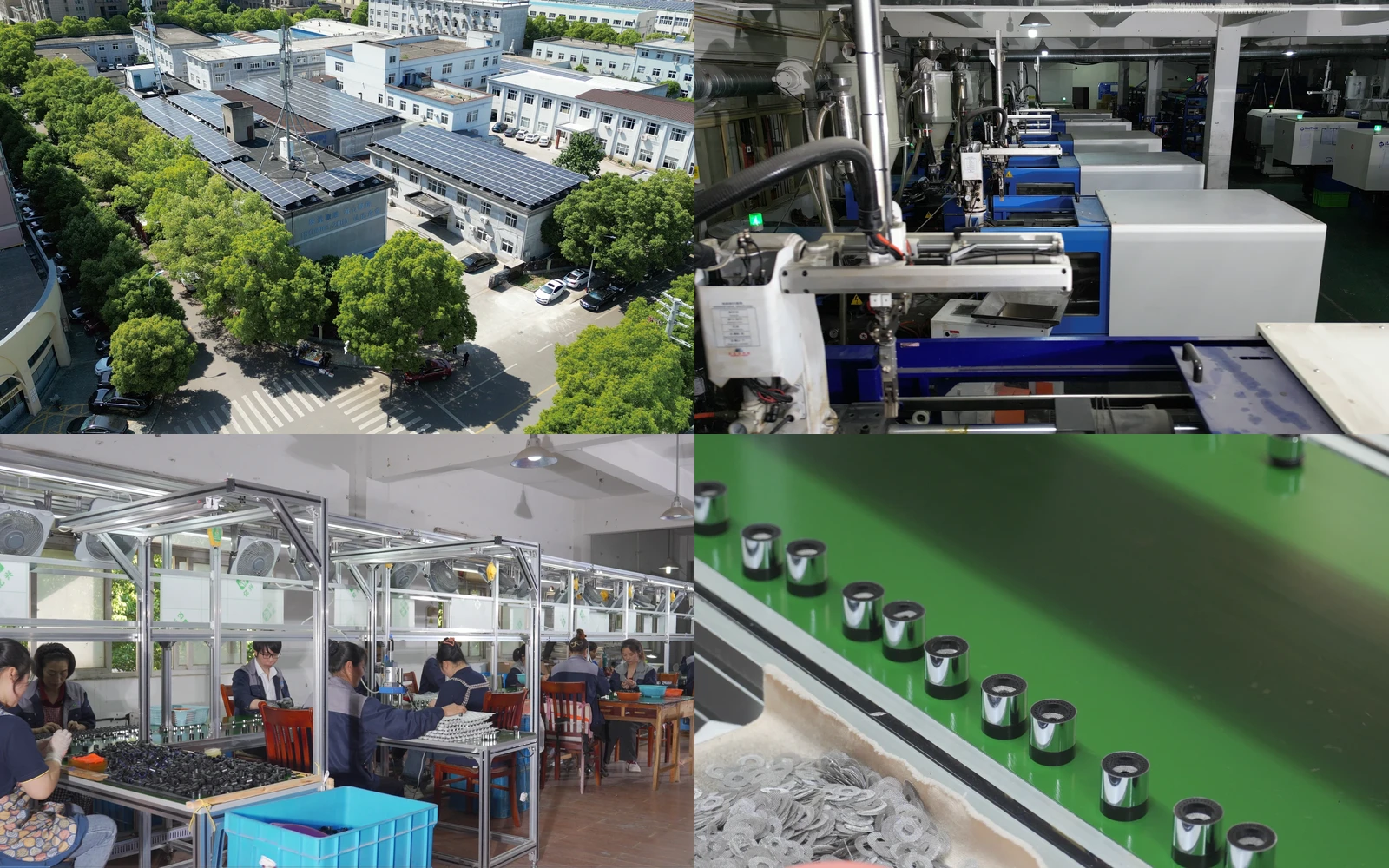 Jay&Min factory, molding, assembly and finished-product collage