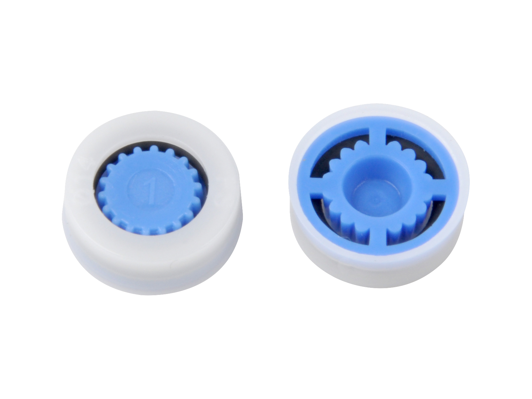 Flow restrictor product front and rear views