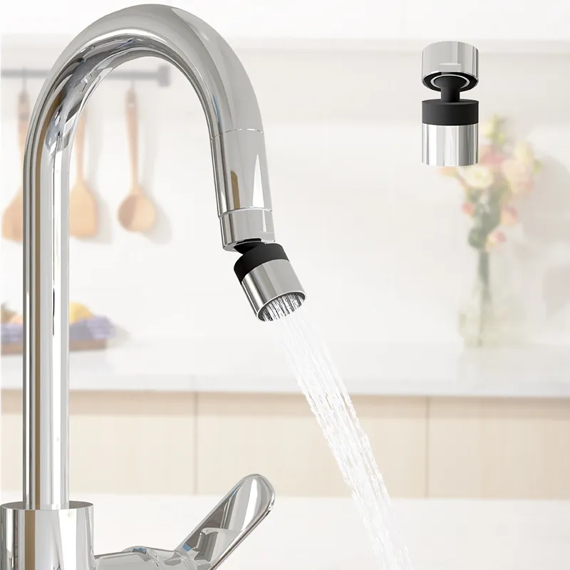 JM6201 swivel aerator spraying from a kitchen faucet